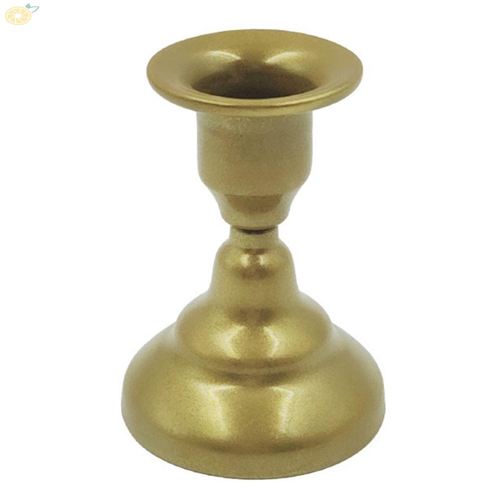 【VARSTR】Metal Pillar Candle Holders for Wedding Party Living Room Decorations (Gold/Black)