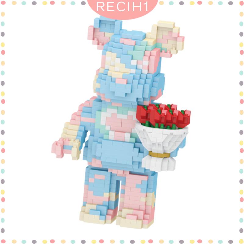 Bộ Đồ Chơi Lắp Ráp Hình Gấu DIY Để Bàn Trang Trí