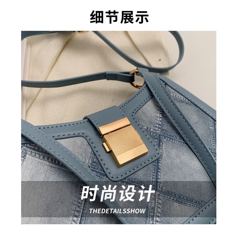 Túi Xách JASMIN NOIR Đeo Chéo Họa Tiết Caro / Mặt Trăng Độc Đáo Thời Trang Cho Nữ