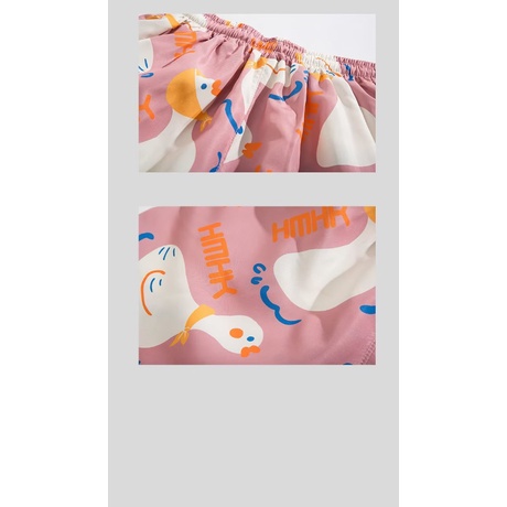 Quần Short Đi Biển Dáng Rộng In Họa Tiết Hoạt Hình Nhanh Khô Thời Trang Mùa Hè Cho Nam AC0359