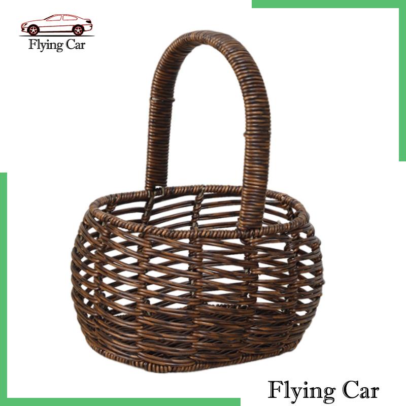 Giỏ Mây Đựng Bánh Mì Rau Củ Quả 2 Tầng Mang Đi Tiện Dụng
