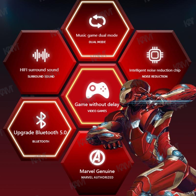 DISNEY Tai Nghe Bluetooth 5.0 TWS EJ300 TWS Giảm Tiếng Ồn Có Mic Hỗ Trợ Chơi Game