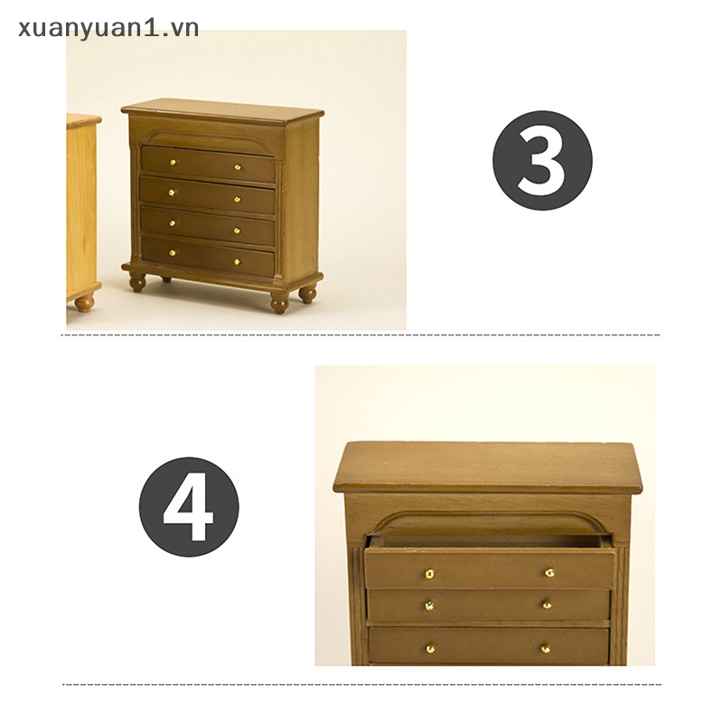 Xuan Nội Thất Nhà Búp Bê Mini Màu Trơn Phù Hợp Với Mô Hình Tủ Đồ Ăn Thu Nhỏ VN