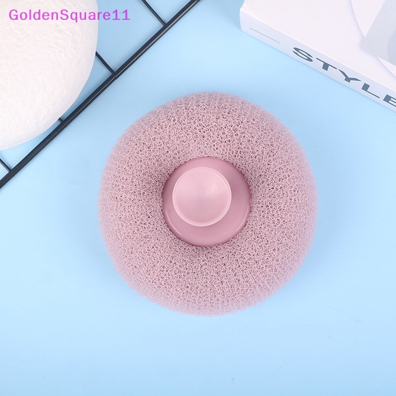 Bông Tắm Mát Xa Màu Vàng Kim Có Giác Hút Tiện Dụng