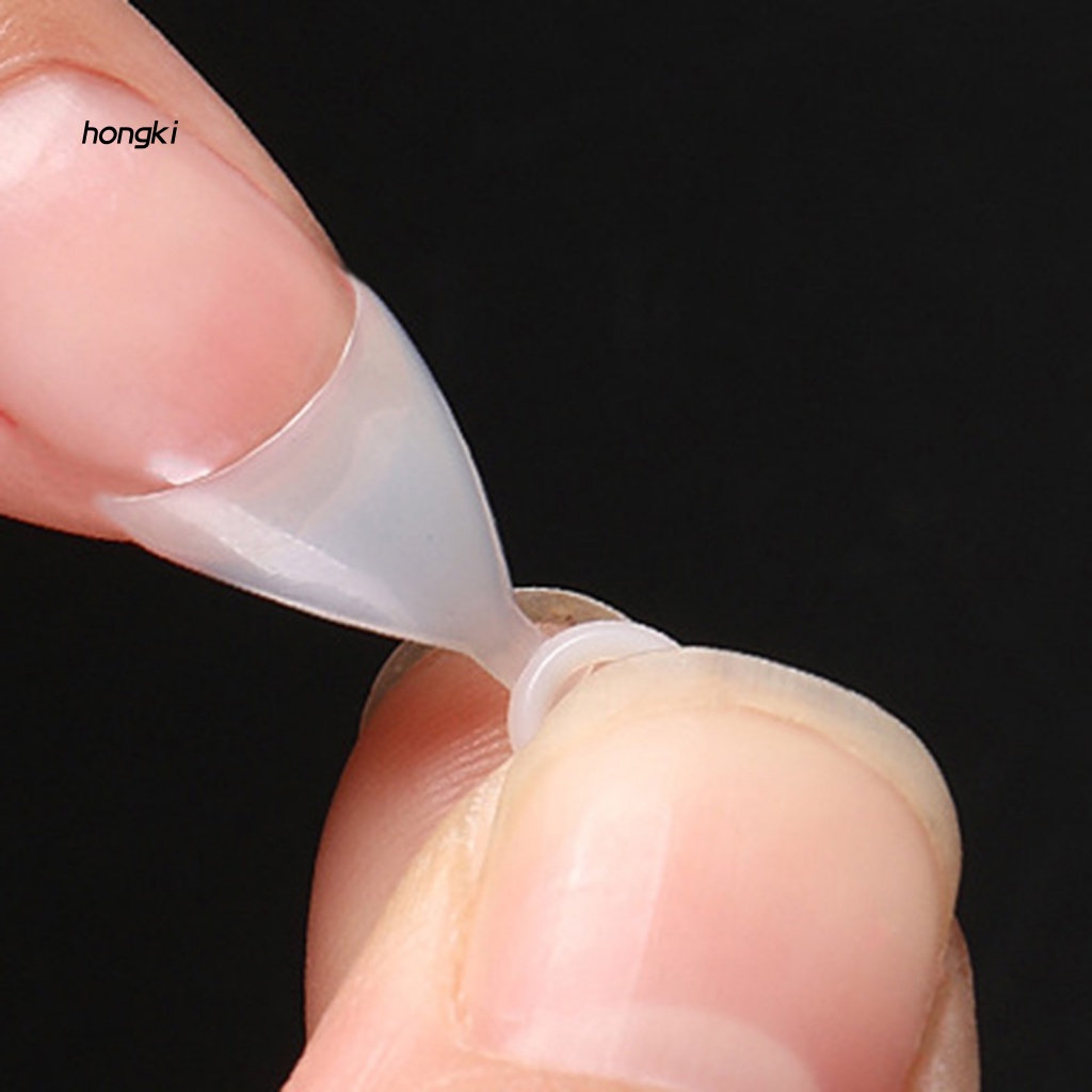 Bộ 100 Móng Tay Giả Che Phủ Nửa Đầu Nối Dài Trong Suốt Phong Cách Pháp DIY