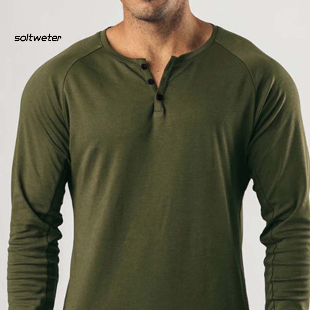 Áo Sơ Mi Tay Dài Dáng Rộng Màu Trơn Cài Khuy Thời Trang Mùa Thu Cho Nam