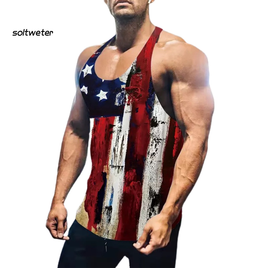 Áo Tank Top Sát Nách Mềm Mỏng In Họa Tiết 3D Phong Cách Thể Thao Thời Trang Mùa Hè Cho Nam