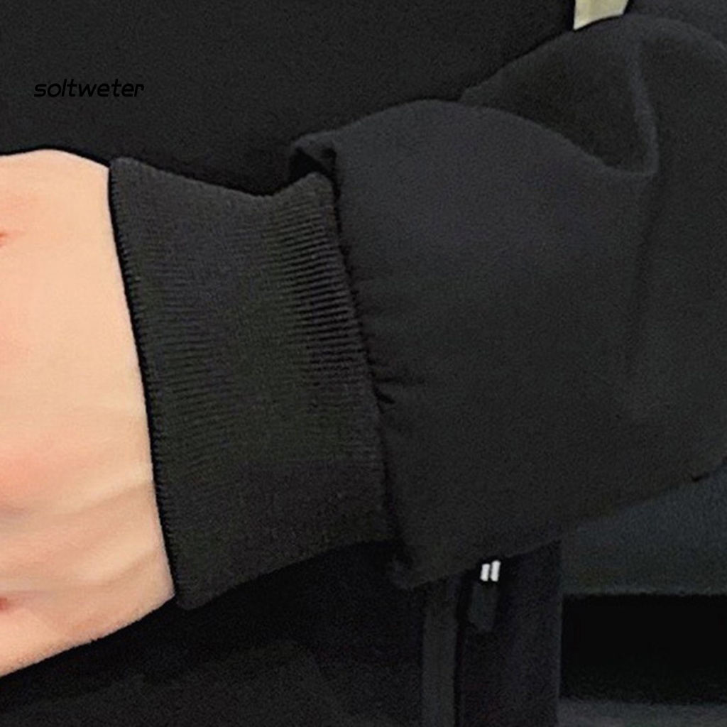 Áo Khoác Thể Thao Cổ Đứng Tay Dài Màu Trơn Có Khóa Kéo Phong Cách Đường Phố Mùa Thu Cho Nam