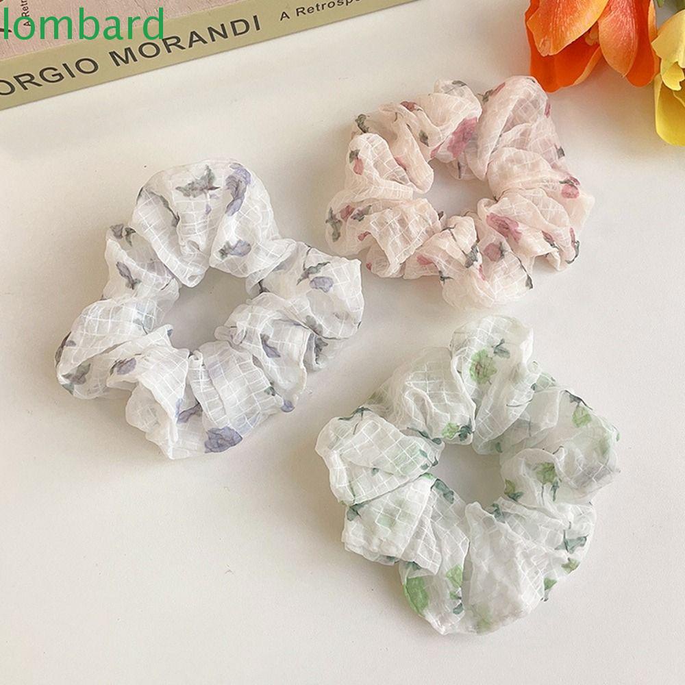 Dây Buộc Tóc Vải Gạc In Họa Tiết Phong Cách Hàn Quốc Cho Nữ