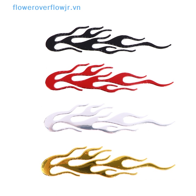 Decal Vinyl Phản Quang 20 * 4CM Hình Ngọn Lửa 3d Trang Trí Xe Hơi / Xe Máy