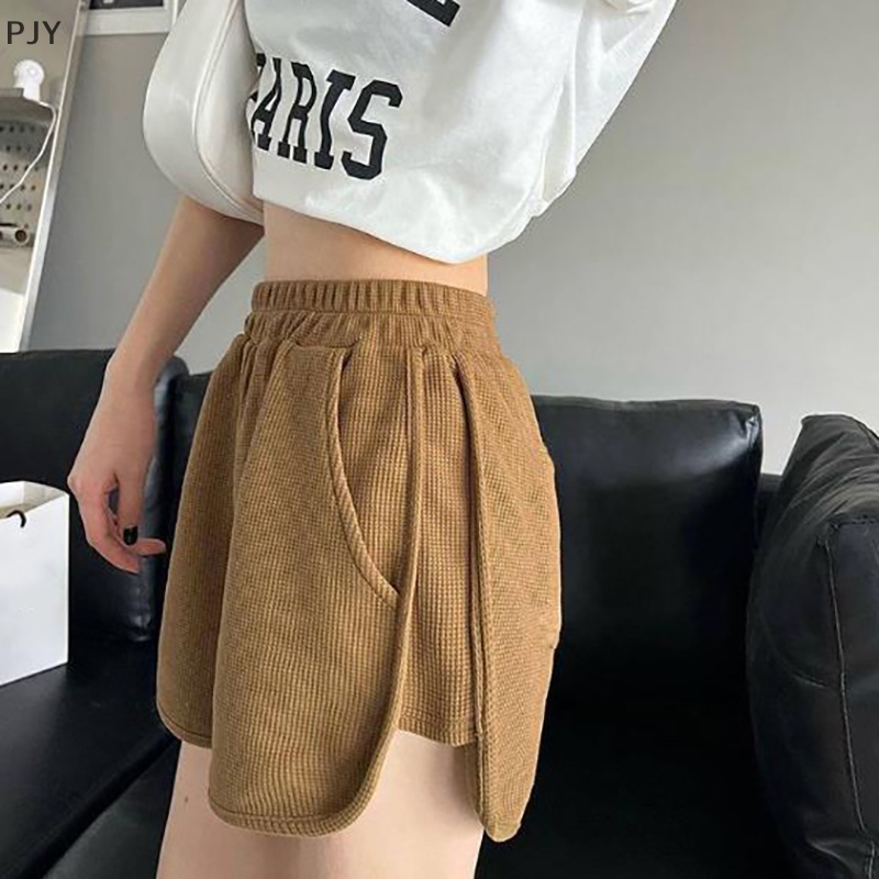 Quần Short Thể Thao Lưng Cao Ống Rộng Thời Trang Mùa Hè 2023 Cho Nữ PJ