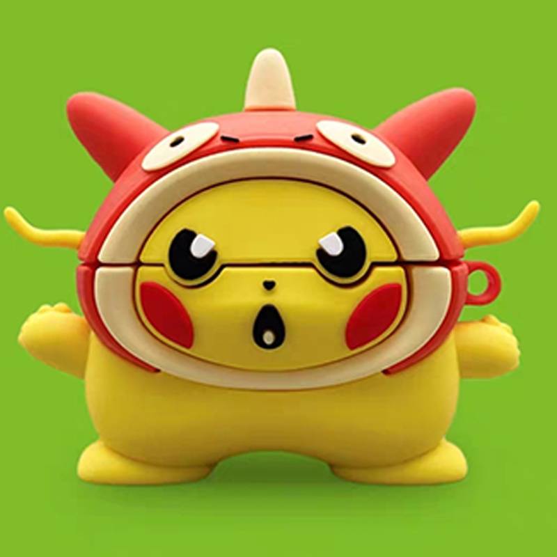 Vỏ Bảo Vệ Hộp Sạc Tai Nghe AirPods 1 / 2 / 3 Pro 2 Bằng Silicon Hình Chú Heo / Cá Mập 3D Dễ Thương