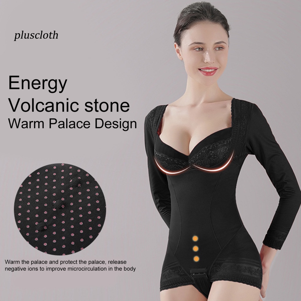 < Pluscloth > Đai Nịt Bụng Định Hình Cơ Thể Bằng Polyester Màu Đen Độ Co Giãn Cao Thoáng Khí Tạo Dáng Đẹp Cho Phụ Nữ Sau Sinh