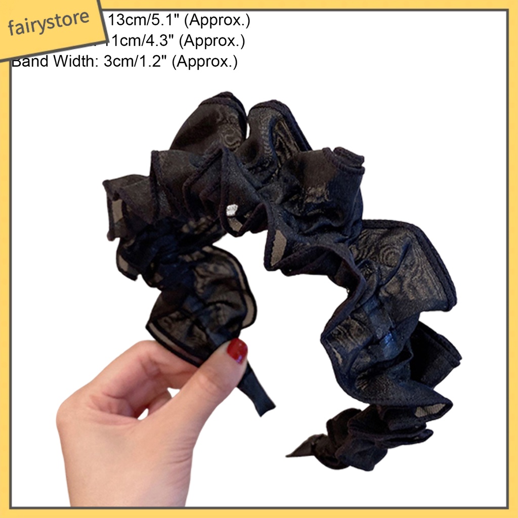 Băng Đô Vải Bản Rộng Viền Mềm Trang Trí Thắt Nơ Xinh Xắn Cho Nữ