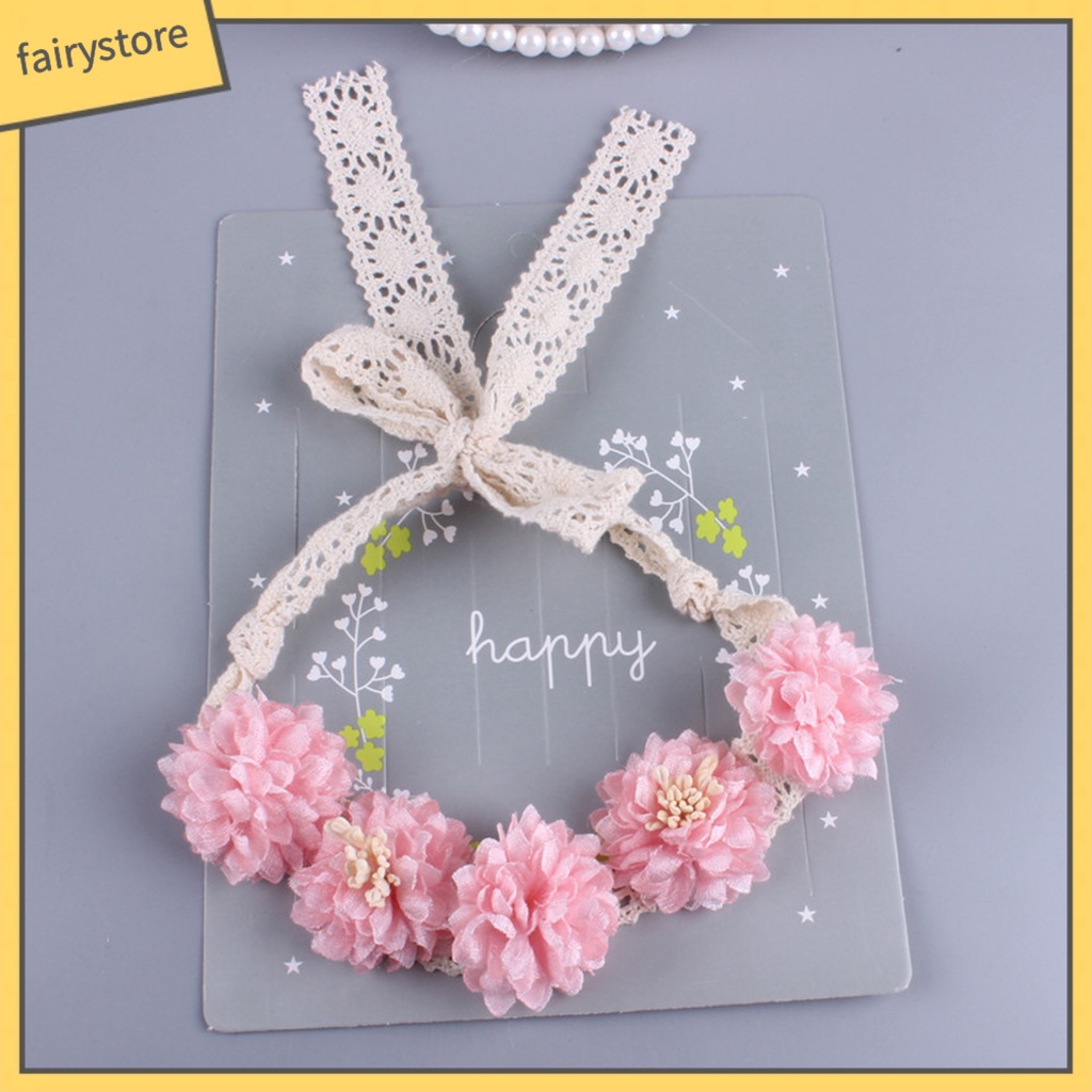 Băng Đô Hoa Cài Tóc Có Thể Điều Chỉnh Trang Trí Đám Cưới Cho Bé Gái