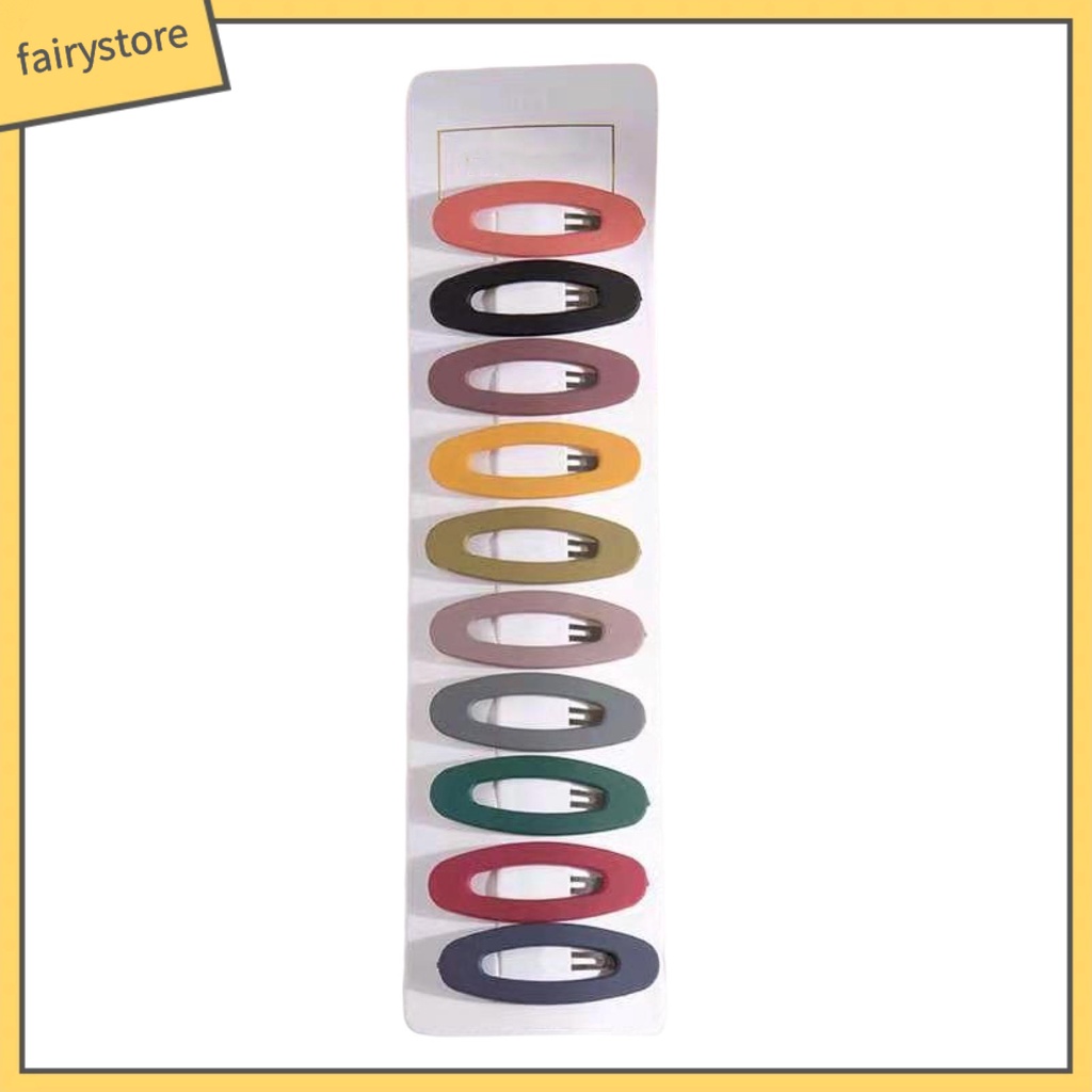 Bộ 10 Kẹp Tóc Chống Trượt Trọng Lượng Nhẹ Màu Sắc Thời Trang Dành Cho Nữ