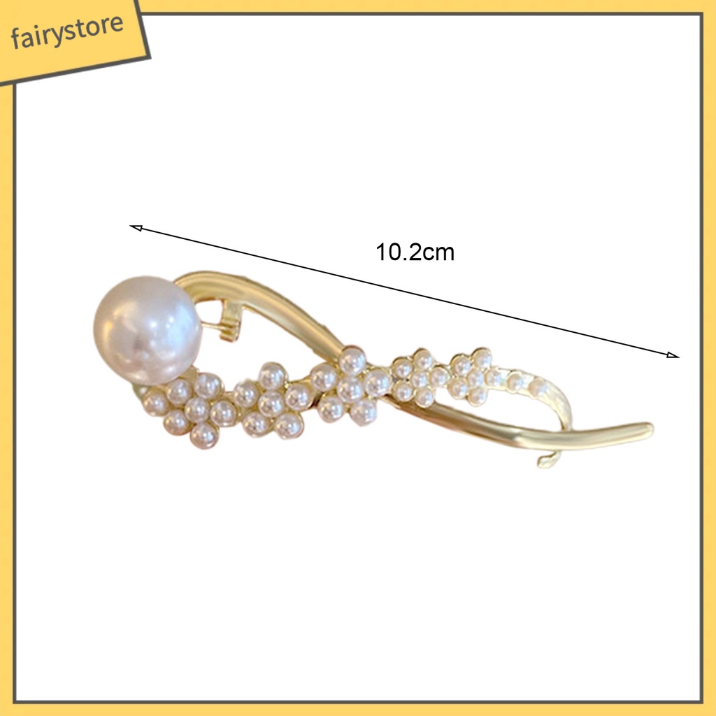 Kẹp Tóc Dạng Xoắn Đính Ngọc Trai Giả Chống Trượt Trang Trí Tóc Đơn Giản Thanh Lịch