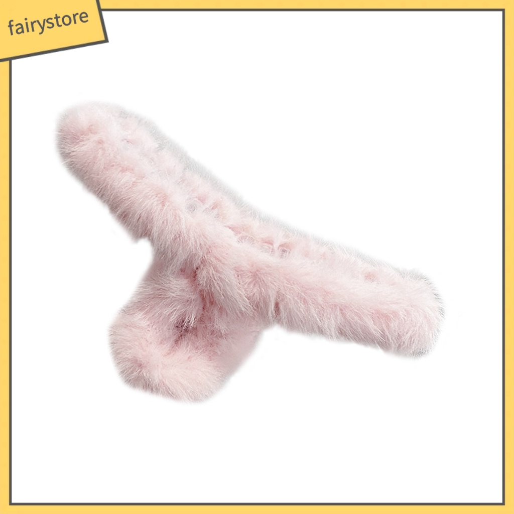 Kẹp Tóc Càng Cua Lớn Bằng Lông Nhung Mềm Mại Màu Trơn Tạo Kiểu Răng Chéo Phong Cách Nhật Bản Thanh Lịch