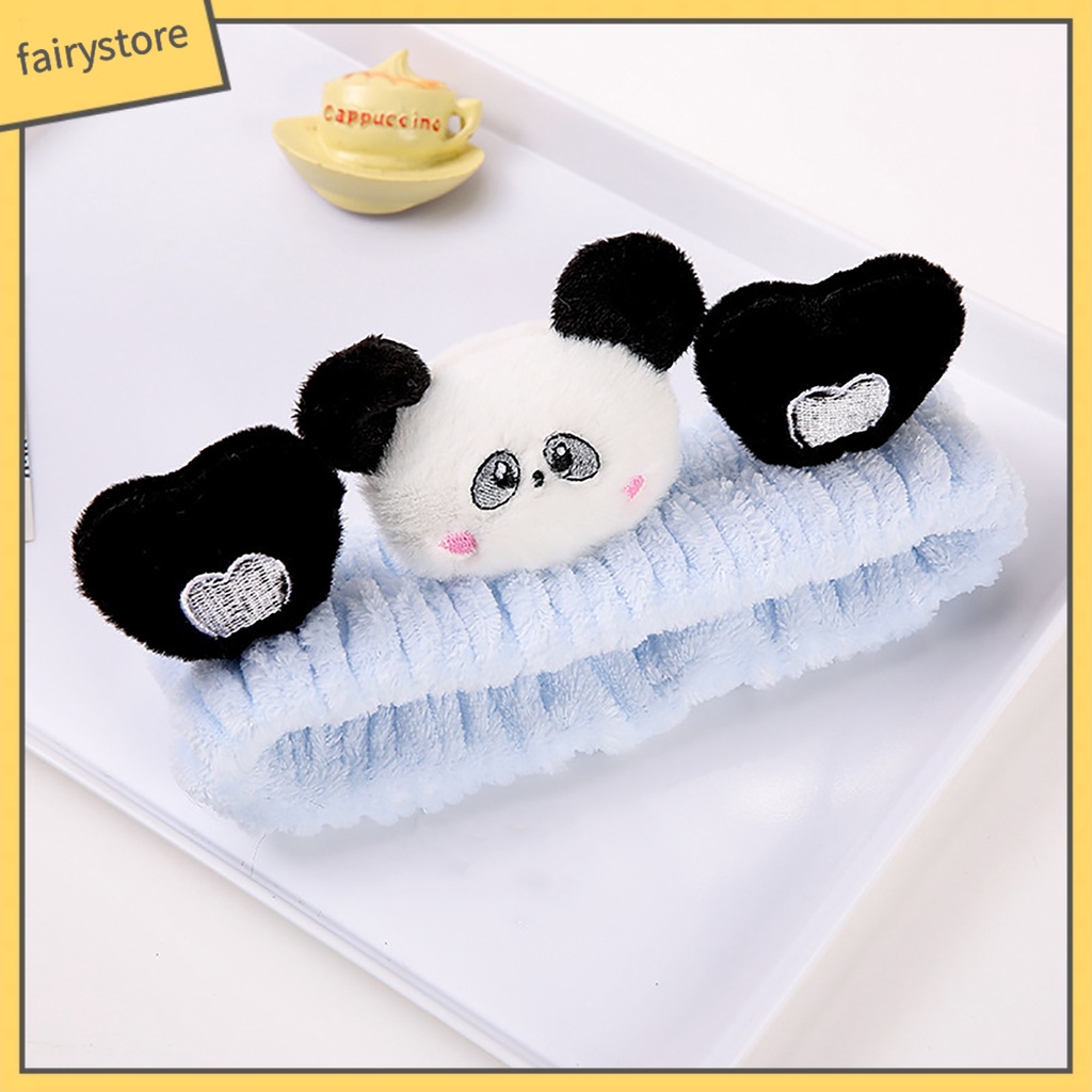 Băng Đô Cài Tóc / Rửa Mặt Thấm Hút Mồ Hôi Hình Thú Hoạt Hình Dễ Thương Cho Nữ