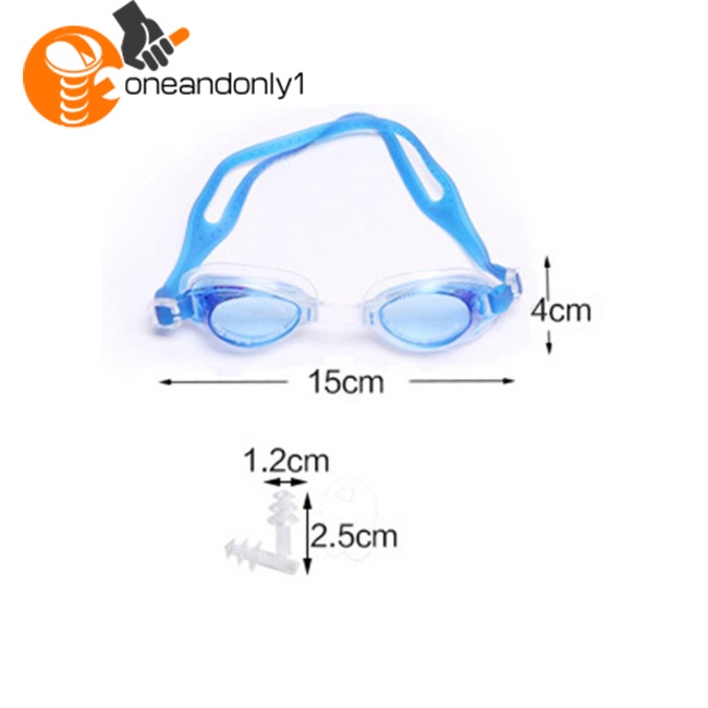 Kính Bơi Hd Chống Sương Mù Chống Thấm Nước Kèm Bịt Tai (Màu Sắc Ngẫu Nhiên)