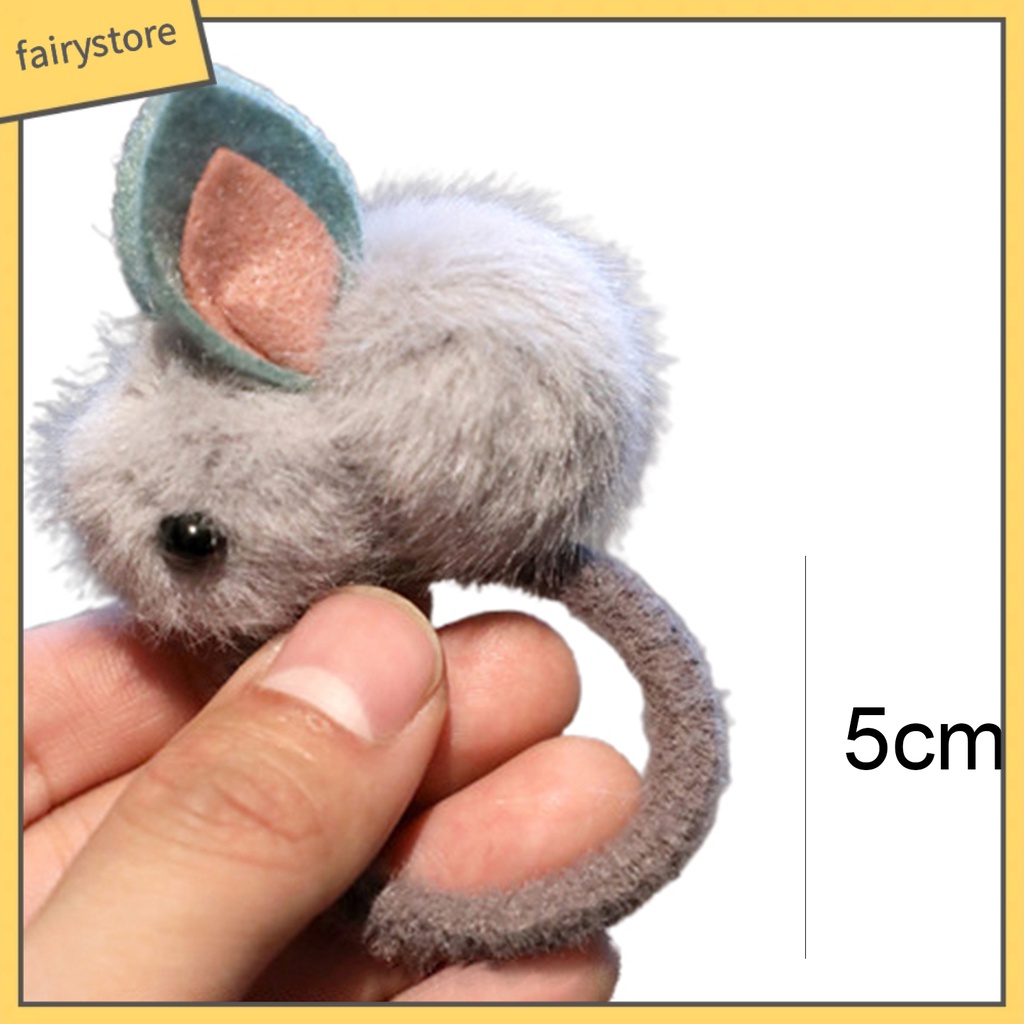 Kẹp Tóc Giả Da Hình Thỏ Nhồi Bông Mềm Mại Cho Nữ