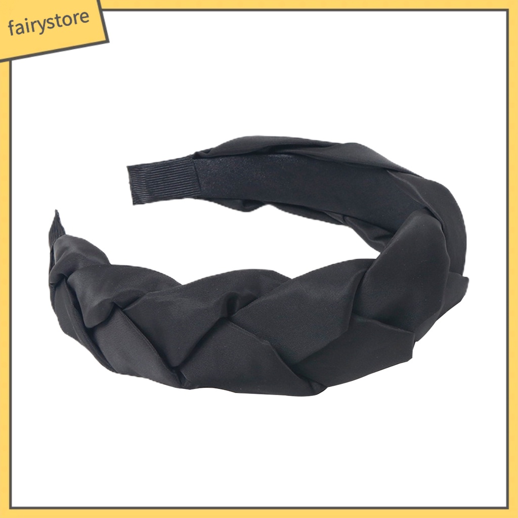 Băng Đô Cài Tóc Mềm Mại Co Giãn Chống Trượt Màu Trơn Thanh Lịch Dành Cho Nữ