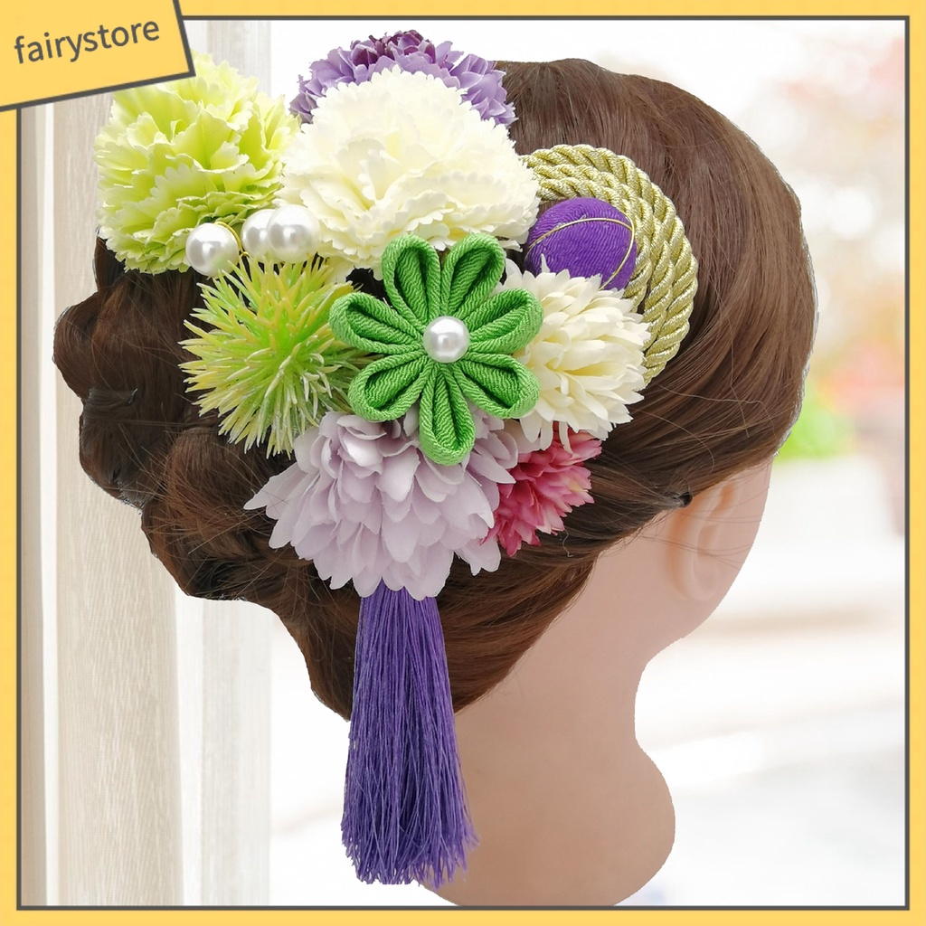 Bộ 3 Kẹp Tóc Hoa Đính Ngọc Trai Nhân Tạo Chống Rơi Thời Trang Dự Tiệc