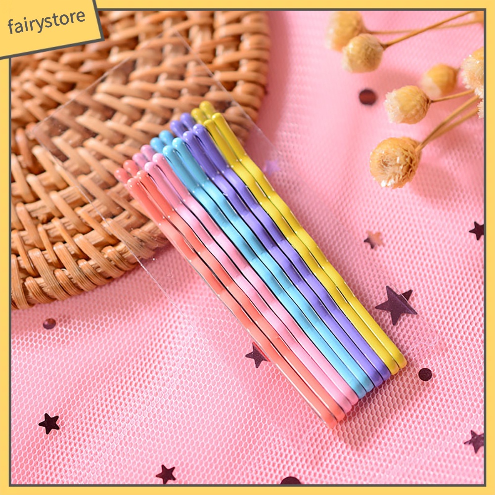 Set 10 Kẹp Tóc Lượn Sóng Màu Cầu Vồng Cho Nữ