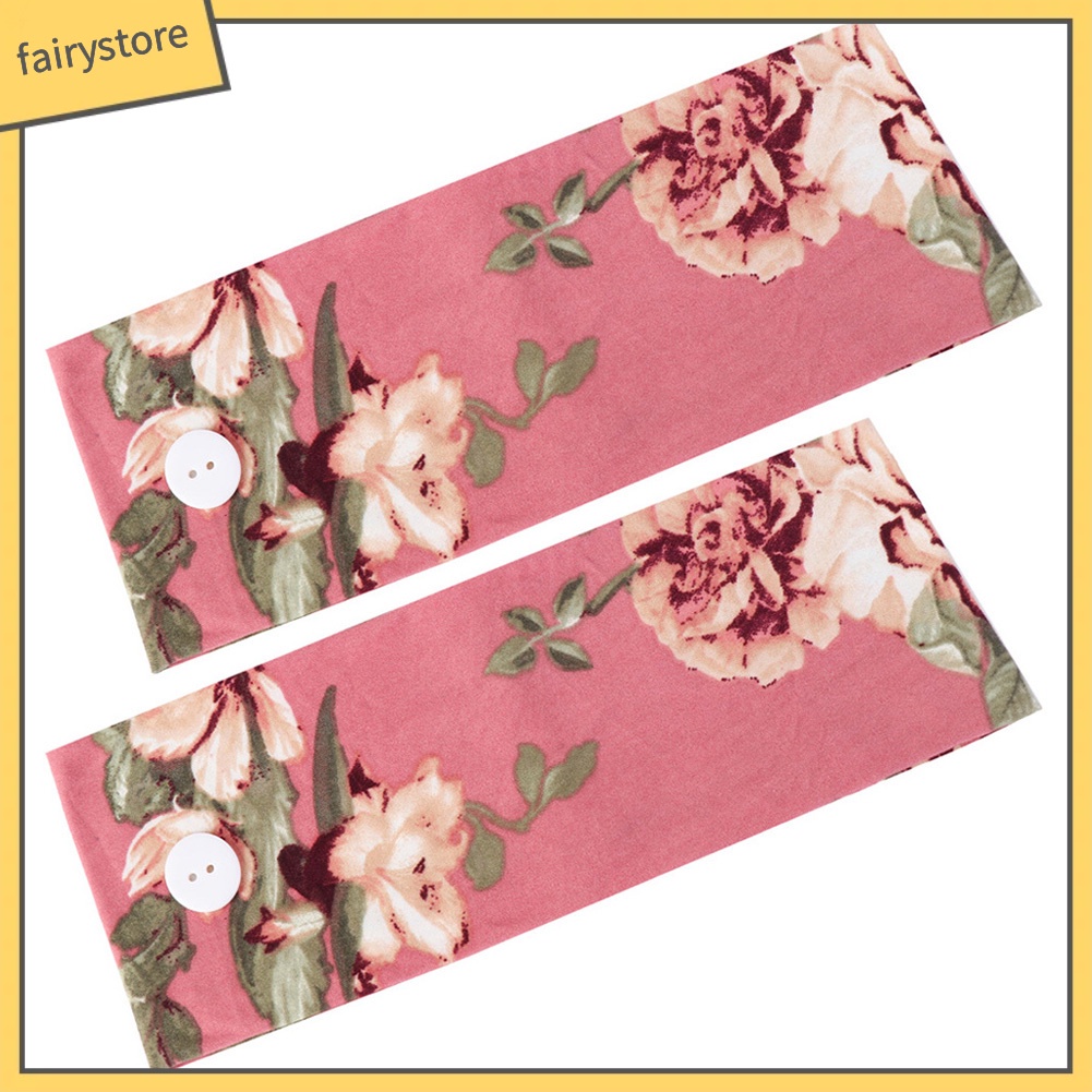 Set 2 Băng Đô Cài Tóc Hình Bông Hoa Bảo Vệ Tai Khi Tập Yoga / Y Tá