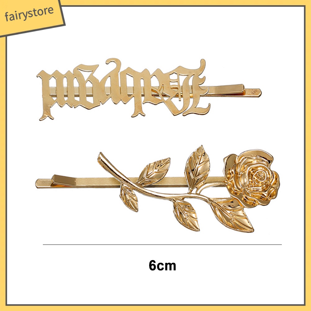 Set 2 KẹP TóC HìNh Hoa HồNg ThờI Trang Cho Nữ