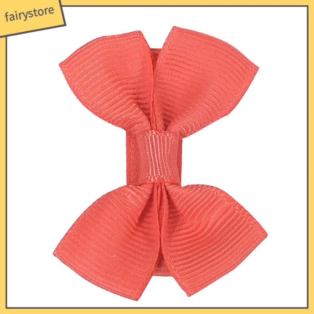 1 Kẹp Tóc Nơ Mini Màu Trơn Thời Trang Cho Bé Gái