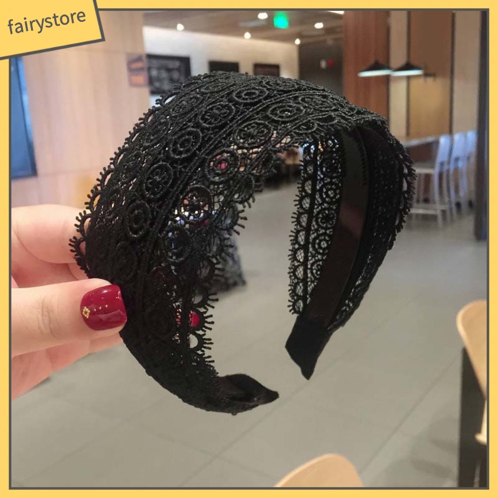 Băng Đô Len Đan Rộng Vành Màu Trơn Cho Nữ