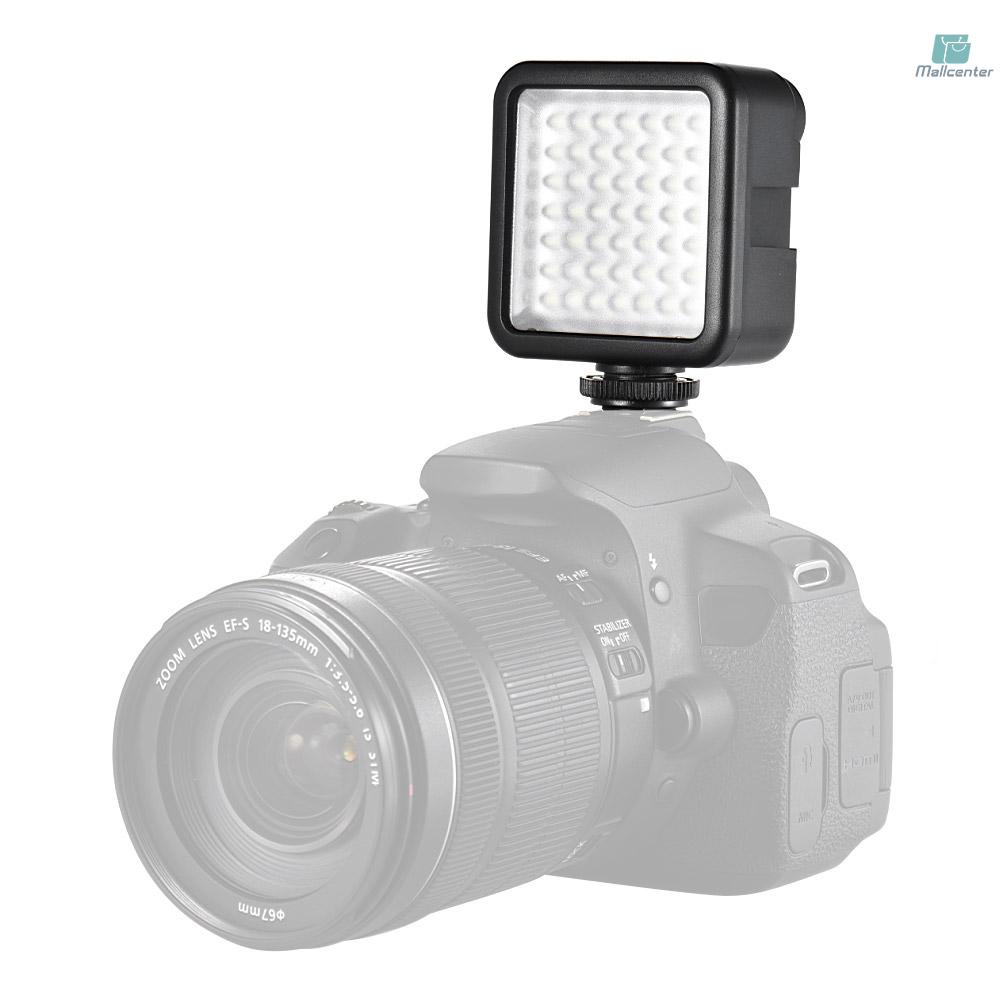 Andoer W49 Mini Interlock Camera LED Panel Light Dimmable Camcorder Video Lighting With Shoe Mount Adapter for    A7 DSLR