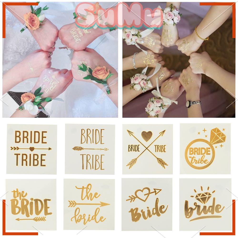 Hình Xăm Dán Cô Dâu Chữ Bride To Be Bachelorette Độc Đáo