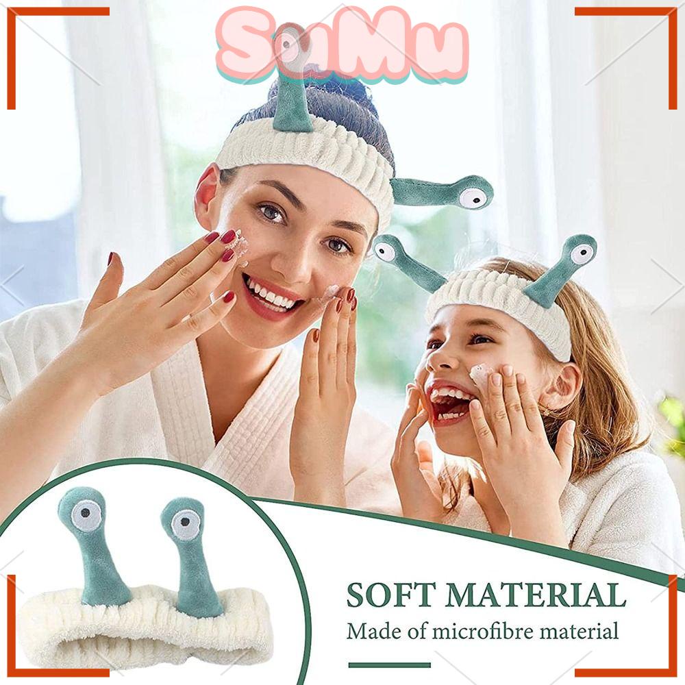 Băng Đô Cài Tóc Bằng Lông Cừu San Hô Họa Tiết Ốc Sên Chăm Sóc