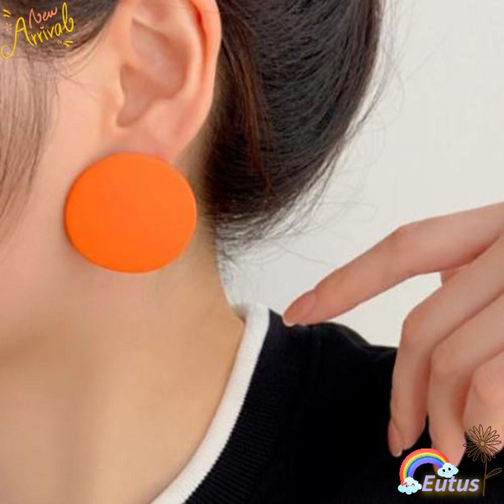 Khuyên Tai Acrylic Hình Tròn Nhiều Màu Sắc Chất Lượng Cao