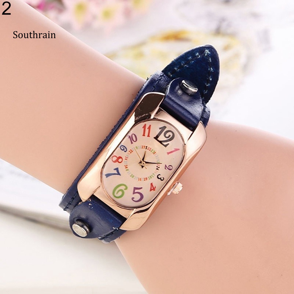 Đồng Hồ Đeo Tay Dây Giả Da Thời Trang Cho Nữ