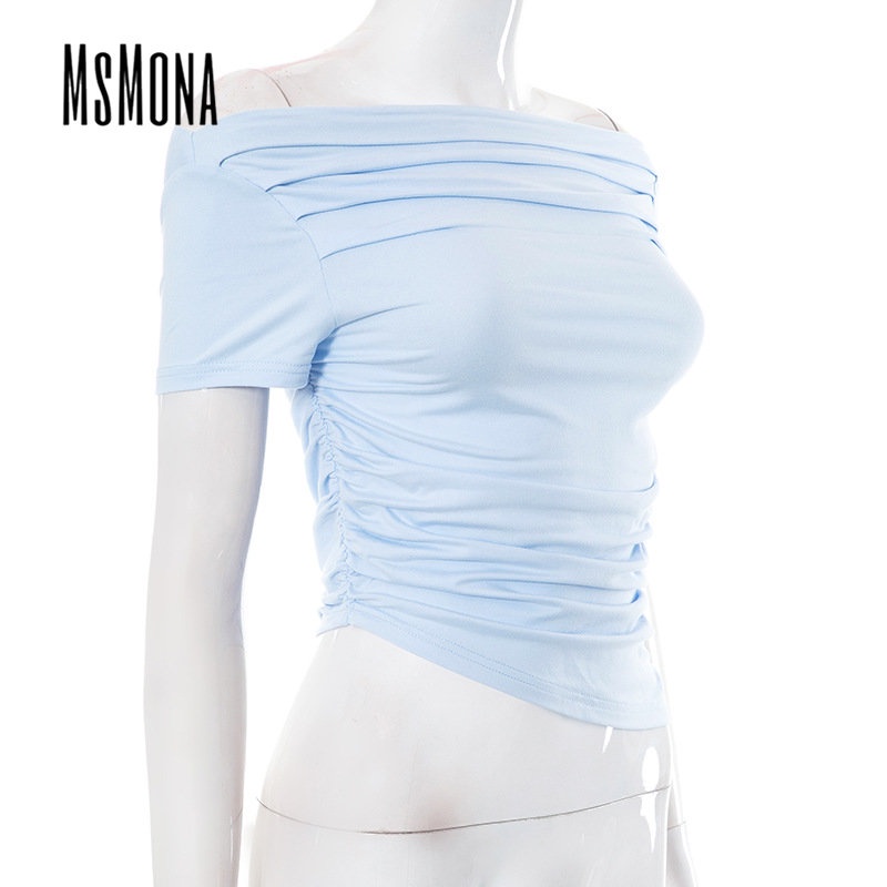 Áo Thun Tay Ngắn Dáng Ôm Màu Trơn Thời Trang 2023 Quyến Rũ Cho Nữ