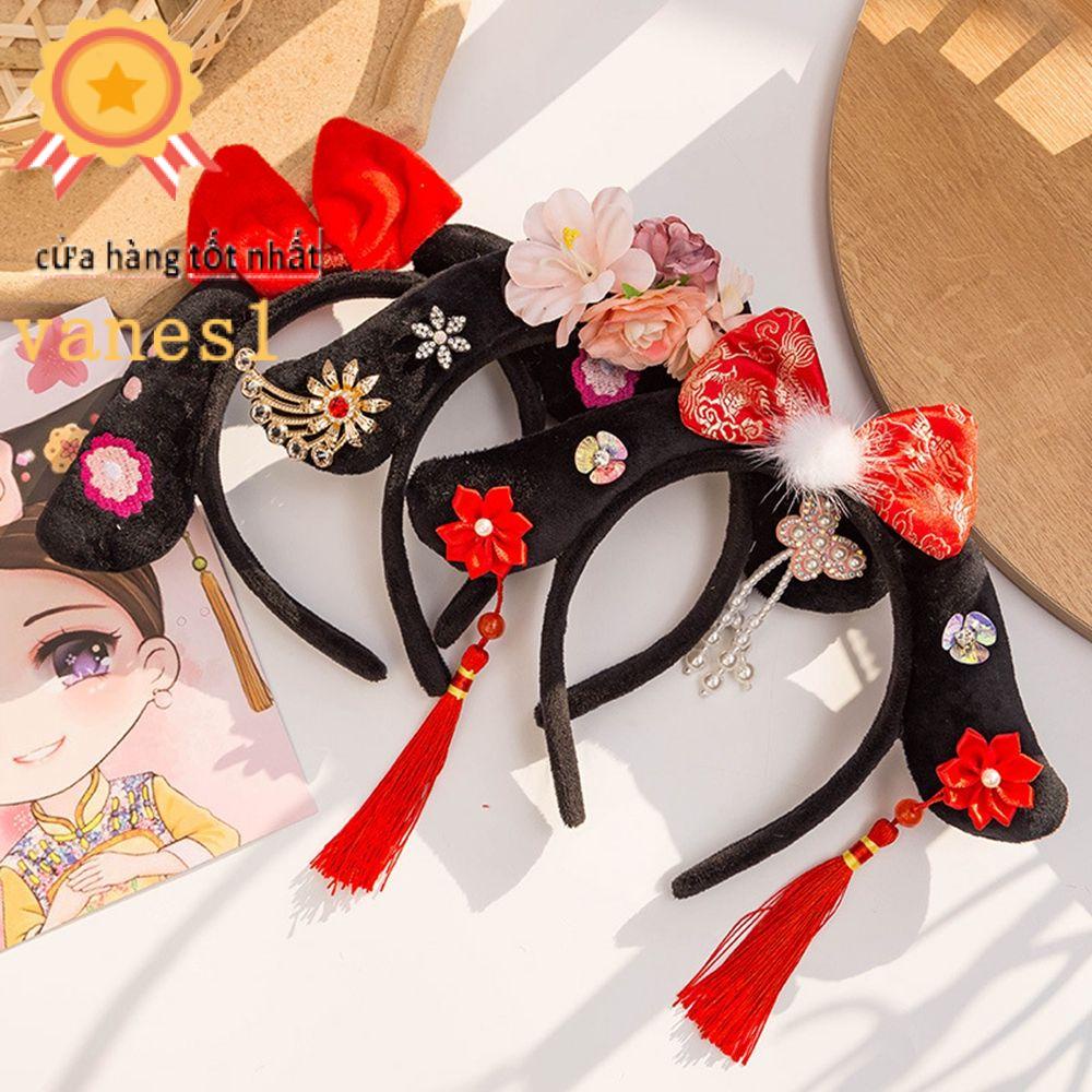 Trâm Cài Tóc Đính Nơ Tua Rua Phong Cách Trung Hoa Cổ Điển VANES1 Cho Bé Gái