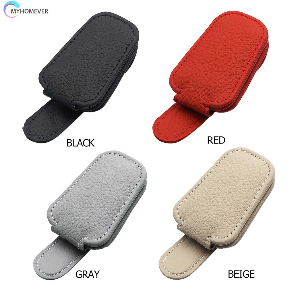 Móc Treo Kính Mát Từ Tính Bằng Da Bò Tiện Dụng