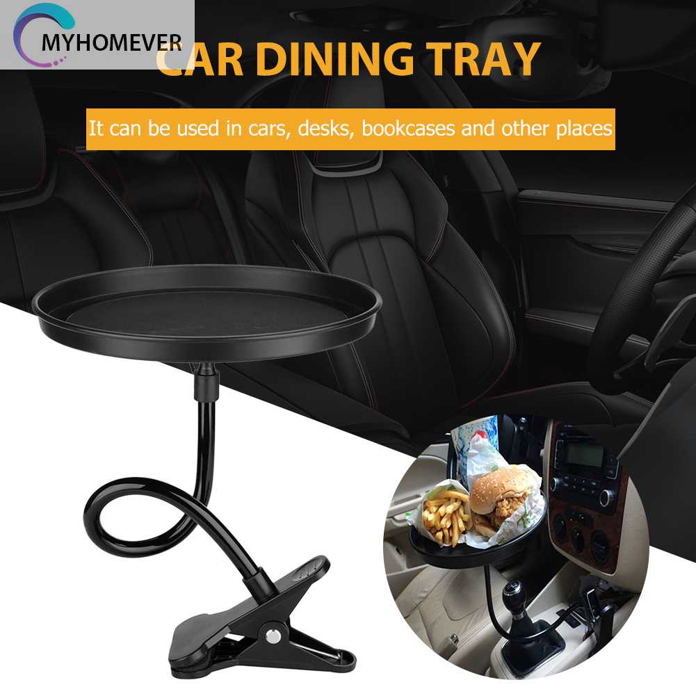 Khay Đựng Thức Ăn Trong Xe Hơi Xoay 360 Độ Tiện Dụng