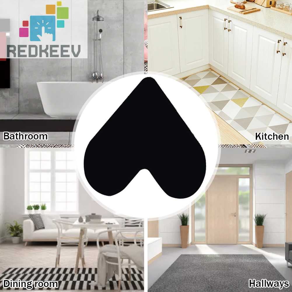 Set 4 Miếng Dán Thảm Chống Trượt Hình Trái Tim