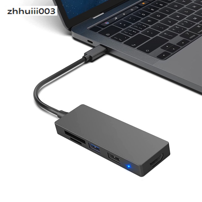 Bộ Chia Cổng Usb Type c 5 Trong 1 Đầu Đọc Thẻ Nhớ Usb 2.0 / 3.0 Fordmi