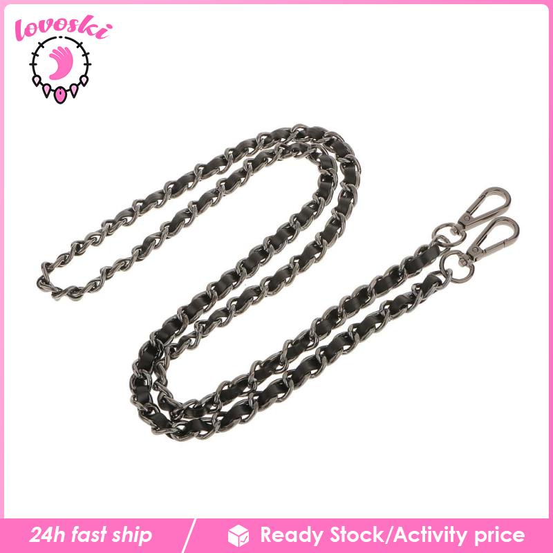 Dây Xích Đeo Túi Xách Bằng Da Phối Kim Loại Chất Lượng Cao