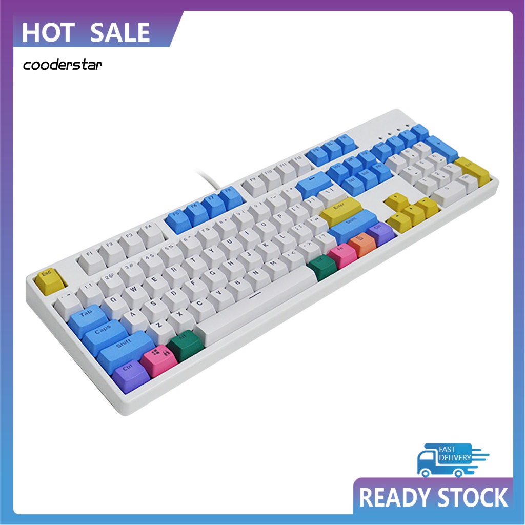 Bộ 104 Nút Bàn Phím Cơ OEM Bằng Nhựa PBT Màu Cầu Vồng Trong Suốt