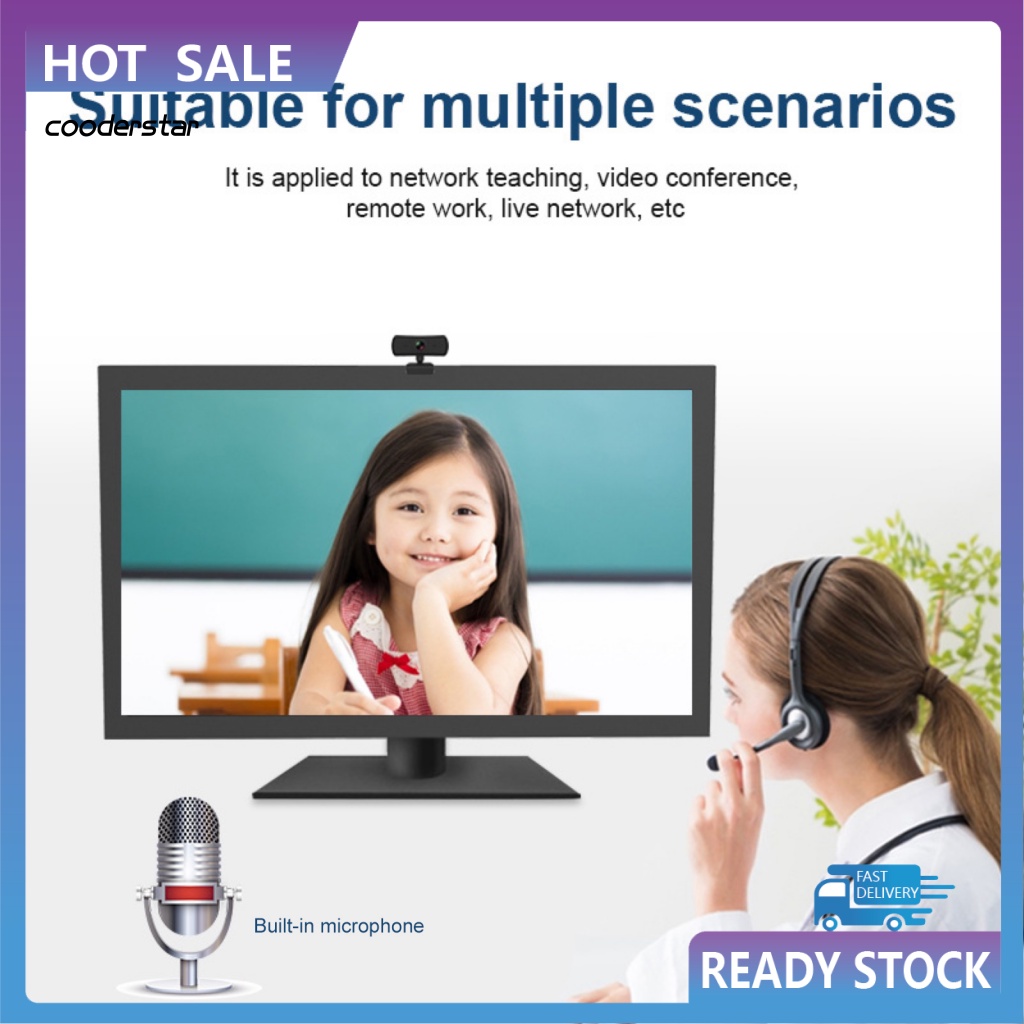 Webcam Độ Phân Giải Cao 2K 2040x1080P Kèm Mic Tiện Lợi