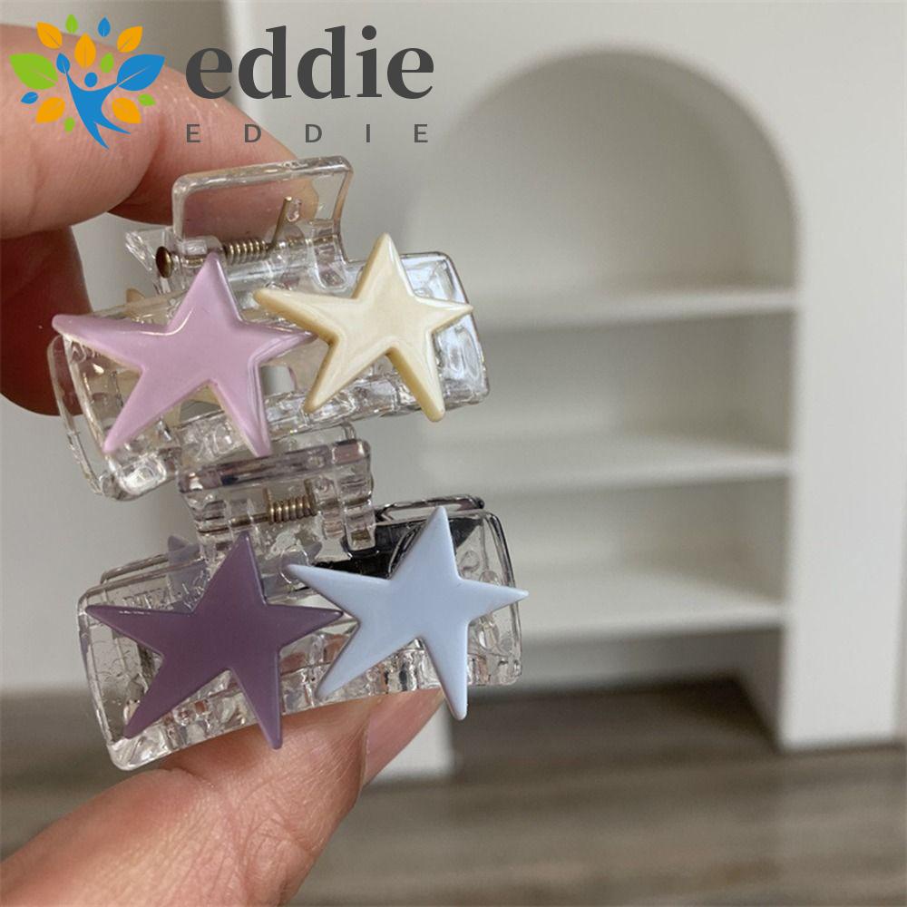 Kẹp Tóc Đuôi Ngựa Bằng Nhựa Họa Tiết Ngôi Sao Năm Cánh 26EDIE Y2k Đơn Giản Cá Tính Dành Cho Nữ