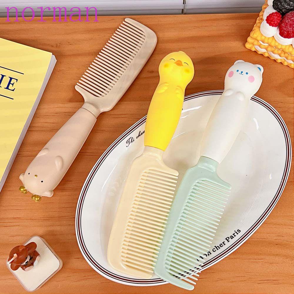 Norman Lược Chải Tóc Tay Cầm Hình Chú Gà / Gấu Hoạt Hình Đáng Yêu Cho Bé Gái