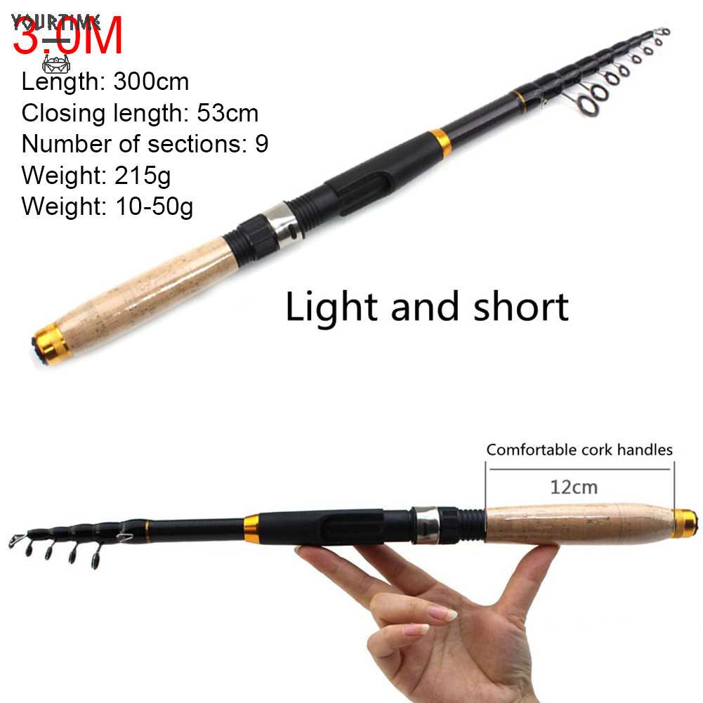 Ultra Cần Câu Cá Mini Siêu Ngắn Bằng Sợi Carbon Cao Cấp