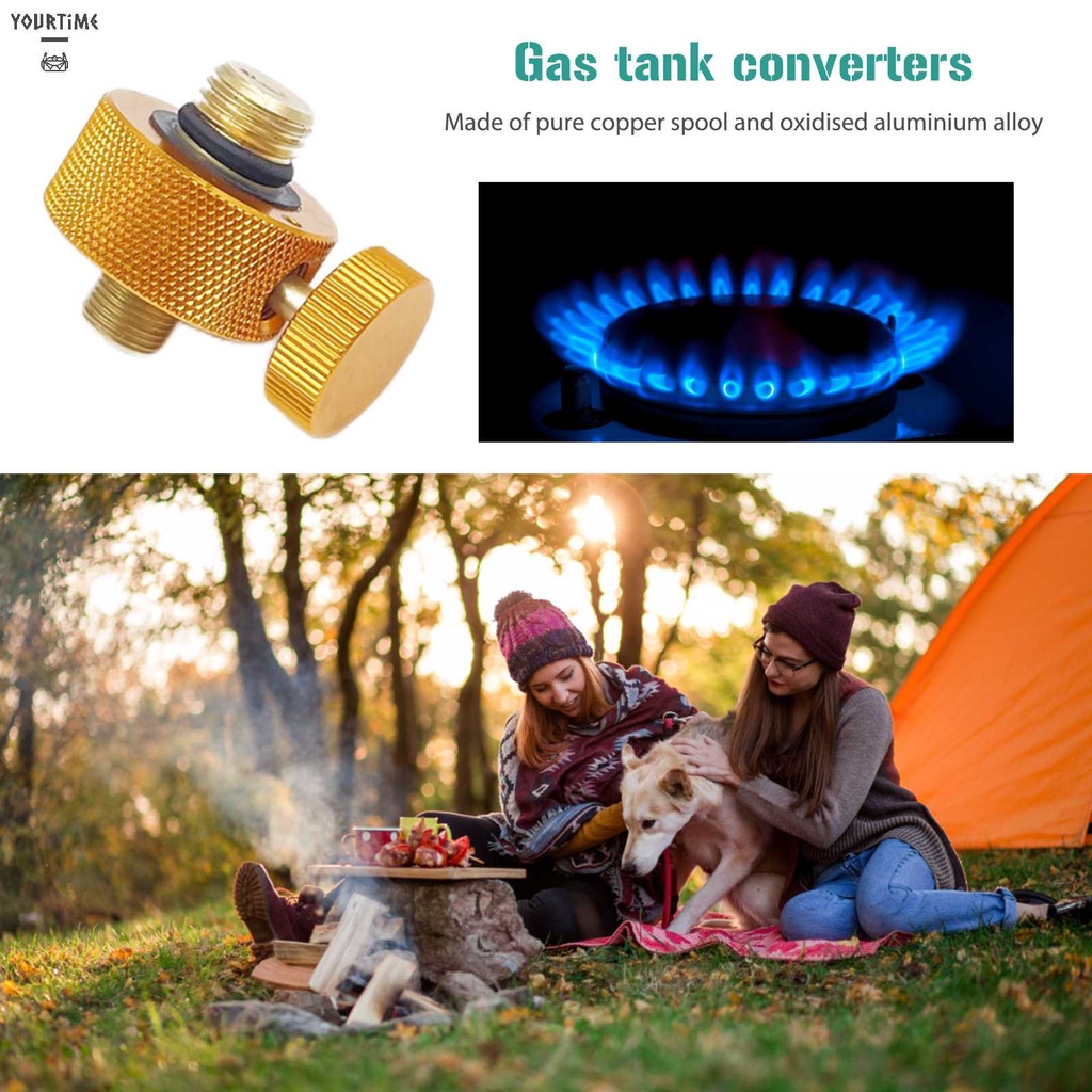 Đầu Chuyển Đổi Bình Chứa Khí Bằng Hợp Kim Nhôm Dùng Cho Cắm Trại Ngoài Trời